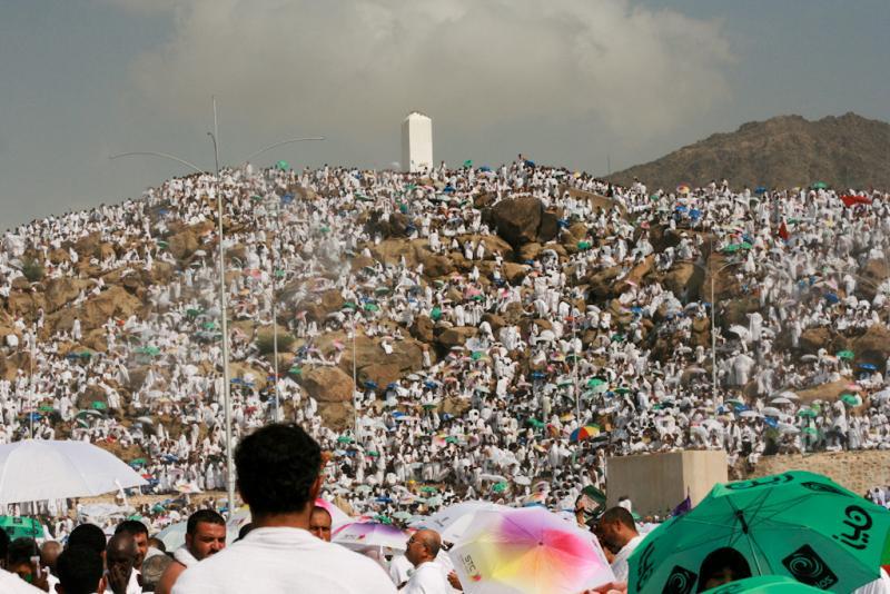 توافد حجاج بيت الله الحرام على مشعر عرفات لأداء ركن الحج الأعظم